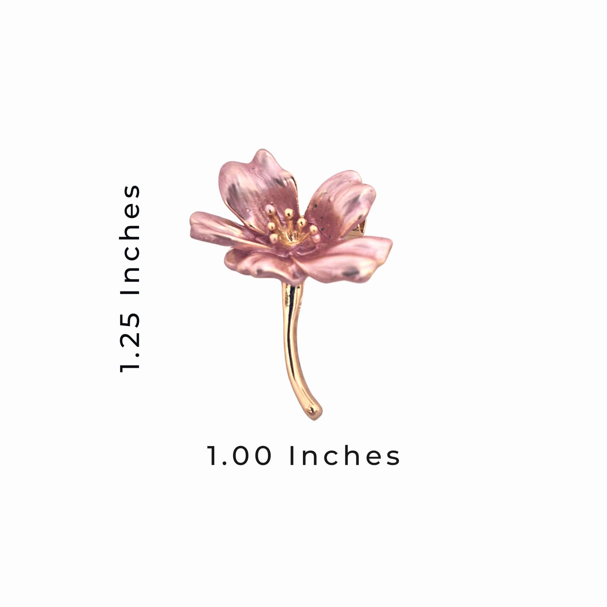 Fancy Brooch - Exquisite pink enamel wedding flower lapel collar pin