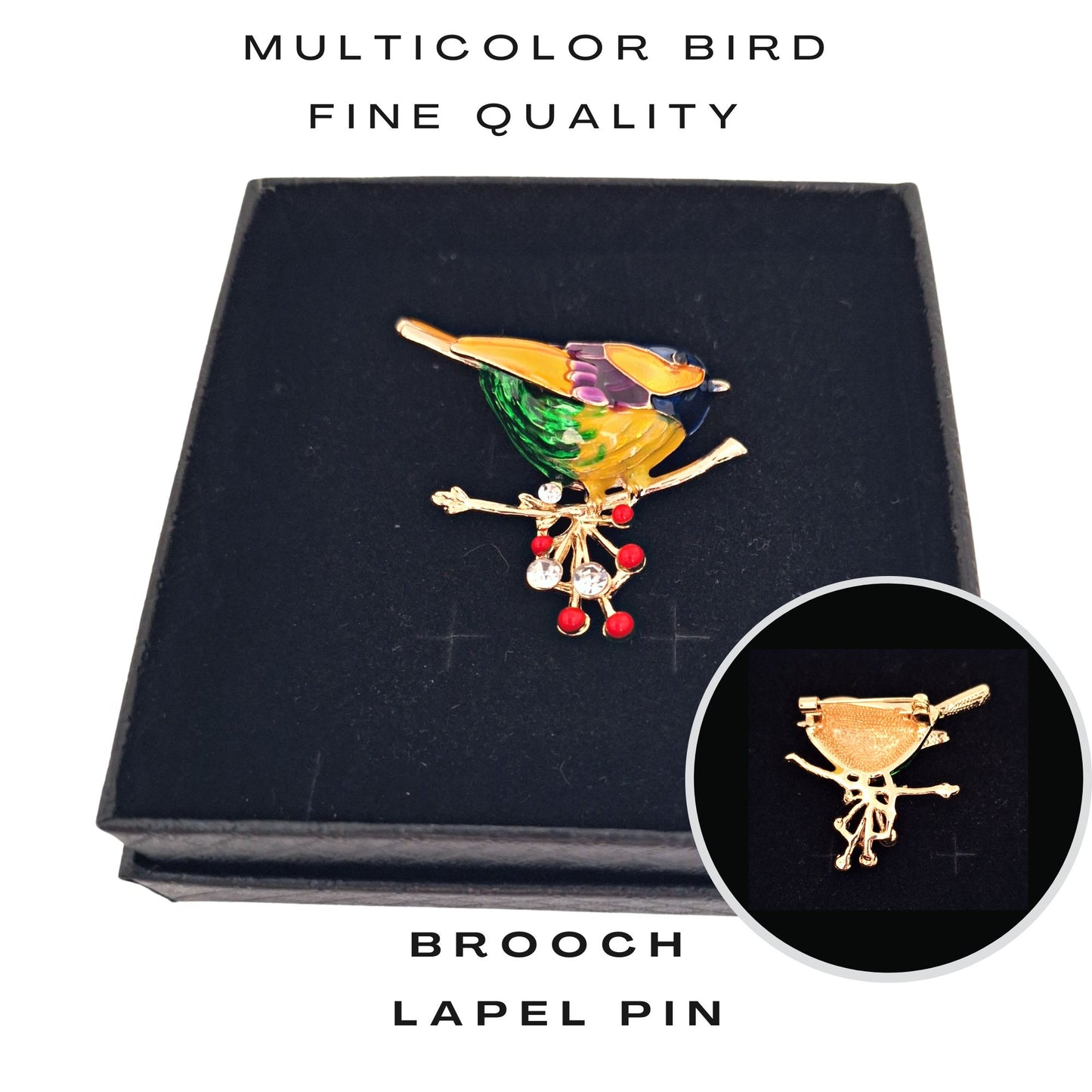 Fancy brooch - Multicolor Bird fine quality brooch lapel pin