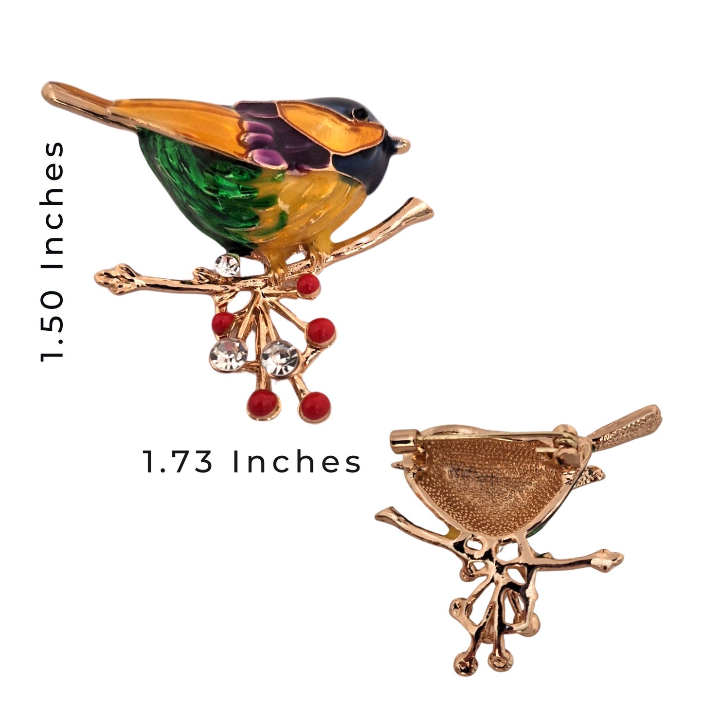 Fancy brooch - Multicolor Bird fine quality brooch lapel pin