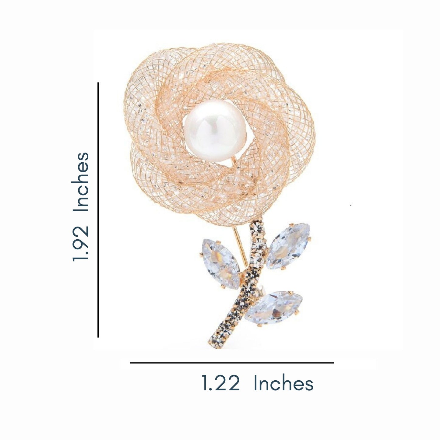 Fancy Brooch - elegant sparkling Rhinestones flower brooch lapel pin