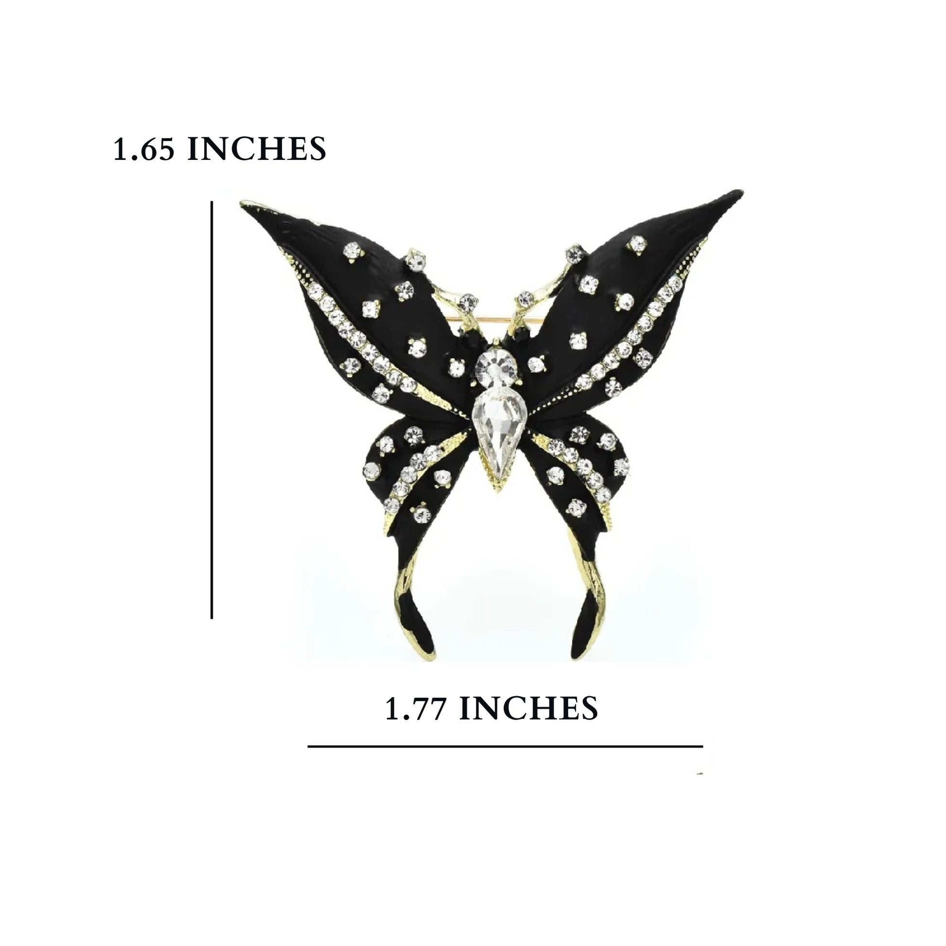 Gifthub jewelry - elegant butterfly rhinestones luxury brooch pin