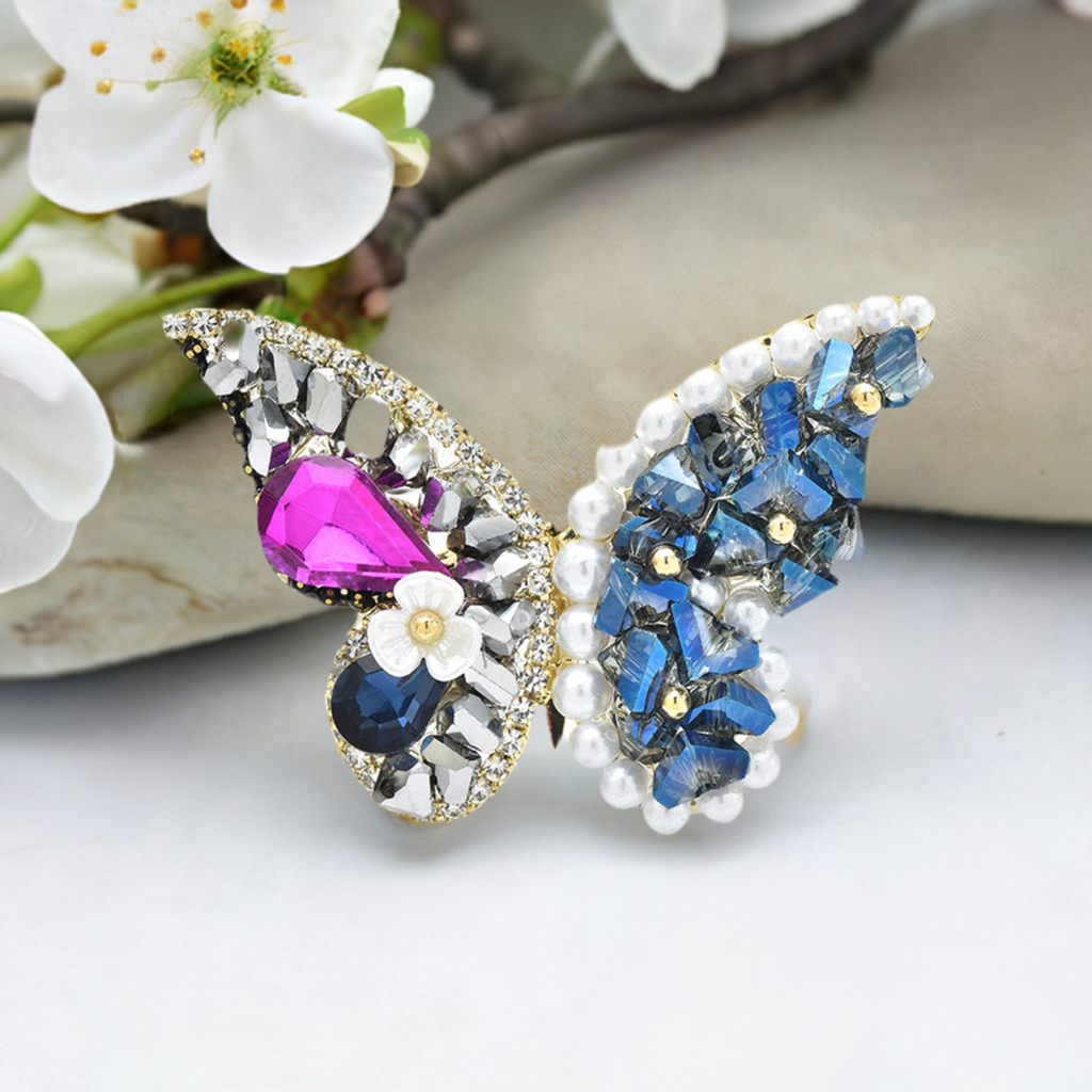 Sparkling Modern Rhinestones Butterfly Brooch