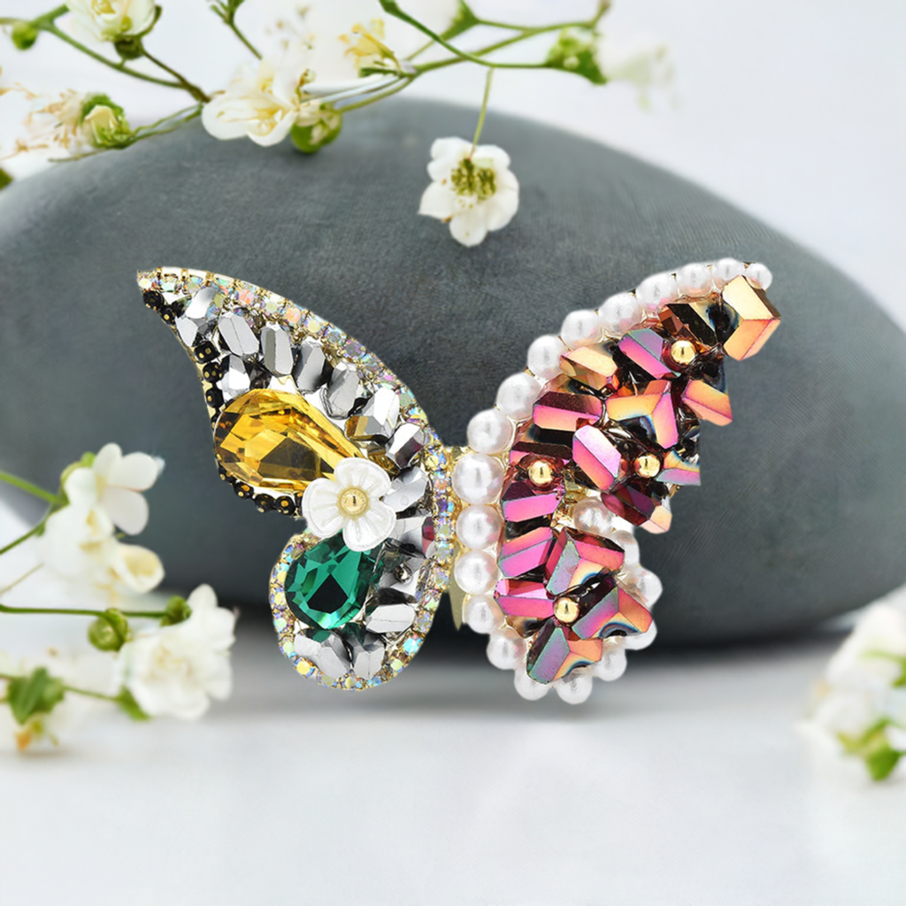 Sparkling Modern Rhinestones Butterfly Brooch