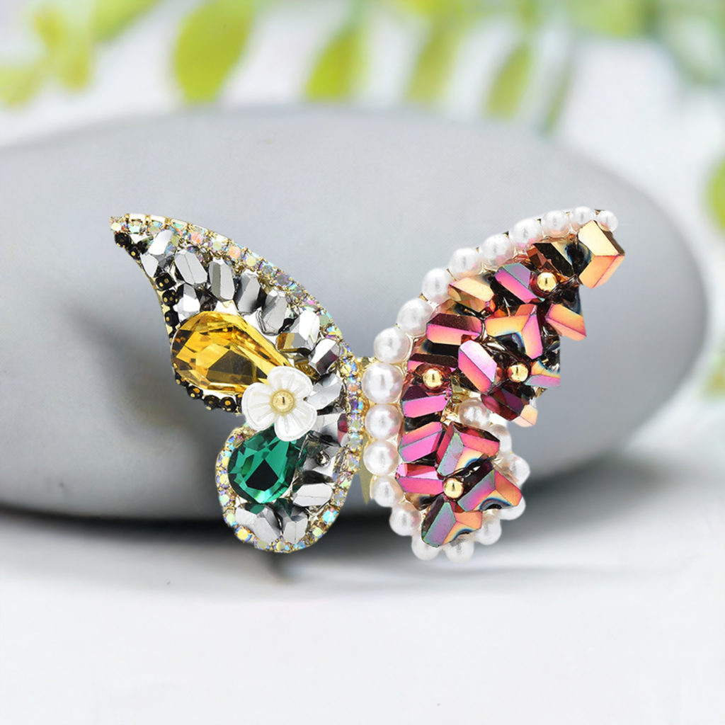 Sparkling Modern Rhinestones Butterfly Brooch