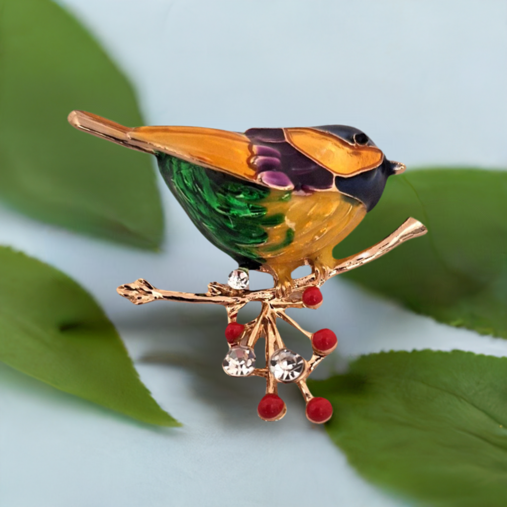 Fancy brooch - Multicolor Bird fine quality brooch lapel pin