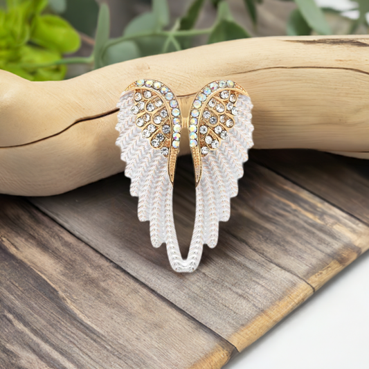 A Gift of Remembrance Multicolor Angel Wing Brooch Pin